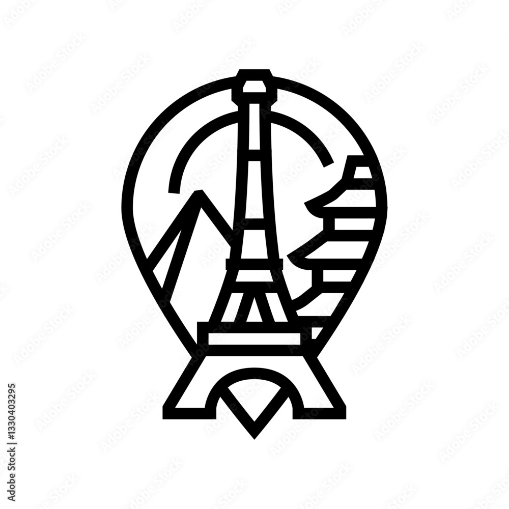 landmark geographical discoveries line icon vector illustration landmark geographical discoveries line icon vector illustration