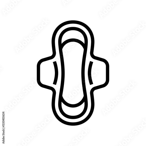 menstrual pads intimate care line icon vector illustration