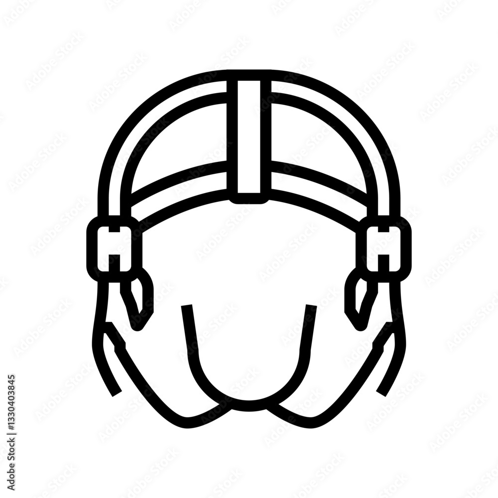 orthodontic headgear orthodontist line icon vector illustration orthodontic headgear orthodontist line icon vector illustration