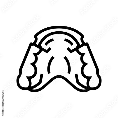 retainer orthodontist line icon vector illustration