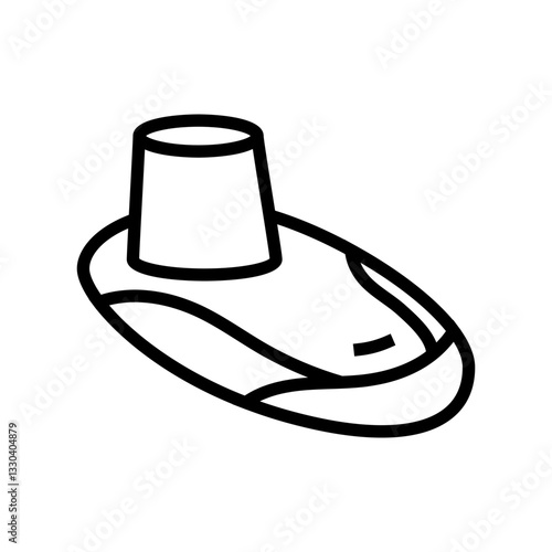 spray skirt kayak water trip tourism line icon vector illustration