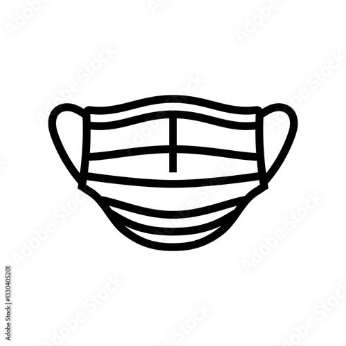 surgical mask surgeon line icon vector illustration