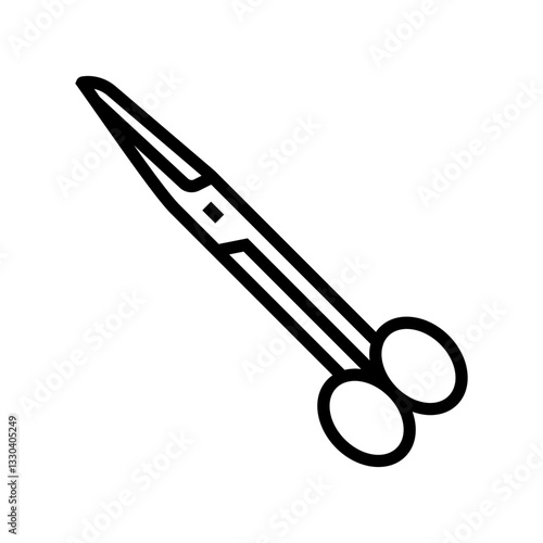 surgical scissors surgeon line icon vector illustration