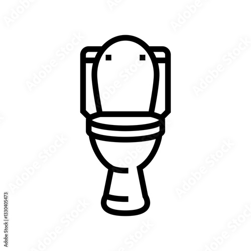toilet diarrhea line icon vector illustration