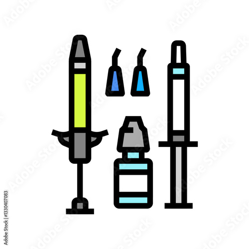 bonding adhesive orthodontist color icon vector illustration