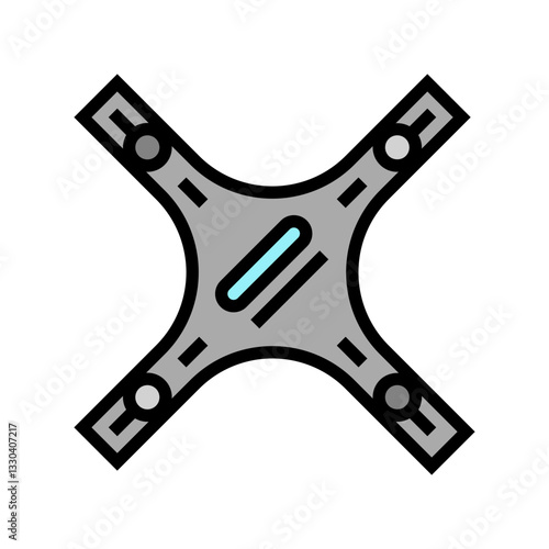 bracket positioning gauge orthodontist color icon vector illustration