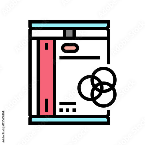 elastic bands orthodontist color icon vector illustration