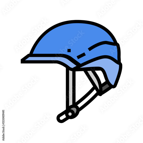 helmet for whitewater trips color icon vector illustration