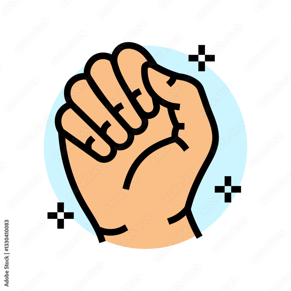 Obraz premium maintain proper nail hygiene color icon vector illustration