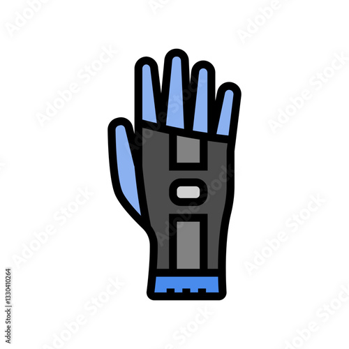 neoprene gloves water trip tourism color icon vector illustration
