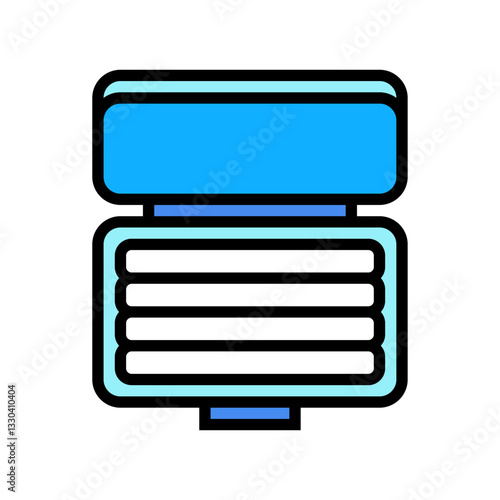 orthodontic wax orthodontist color icon vector illustration