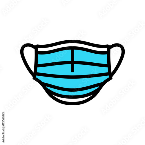 surgical mask surgeon color icon vector illustration