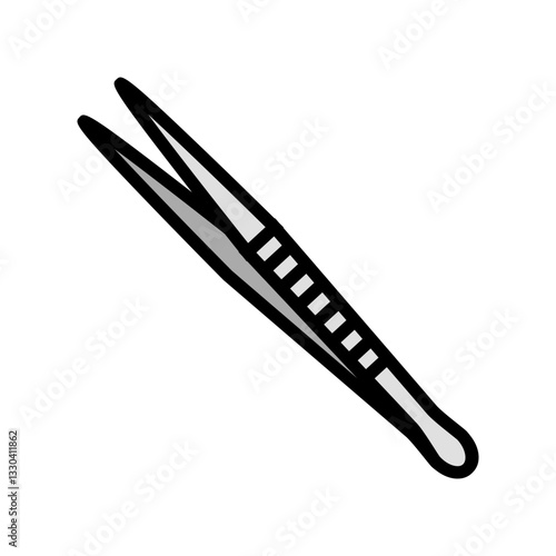 tissue forceps surgeon color icon vector illustration