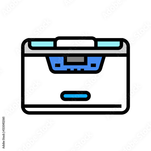 ultrasonic cleaner orthodontist color icon vector illustration