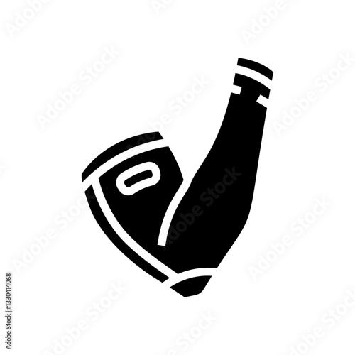 compression sleeve recovery wellness glyph icon vector illustration