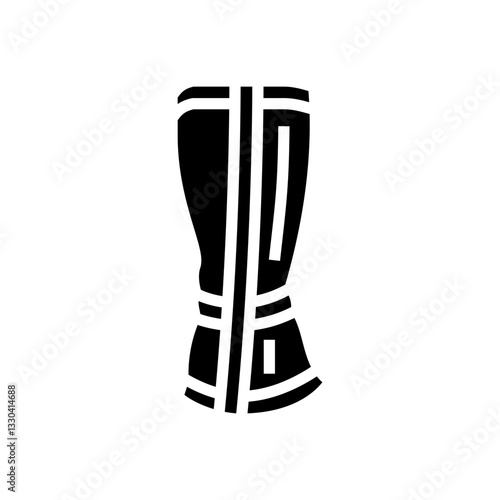 gaiter footwear tourism glyph icon vector illustration