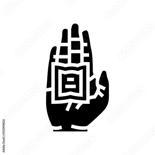 hand warmer mountain skiing glyph icon vector illustration