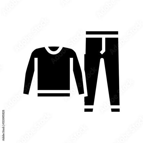 merino wool base layers ultralight hiking glyph icon vector illustration