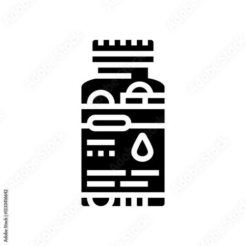purification tablets water ultralight trekking glyph icon vector illustration