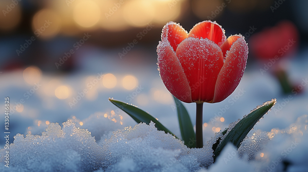 Winter replaced by spring showing spring is coming