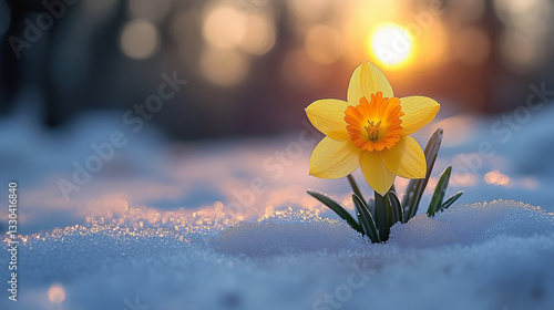Winter replaced by spring showing spring is coming
