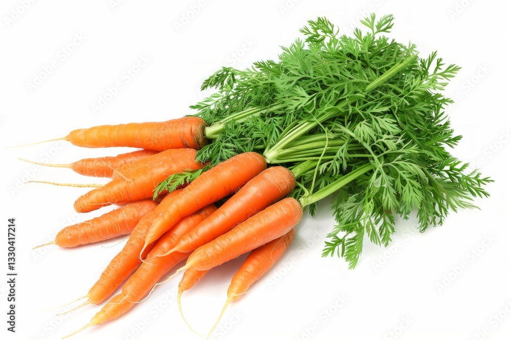 Fresh carrots on white surface. AI generated Fresh carrots on white surface. AI generated