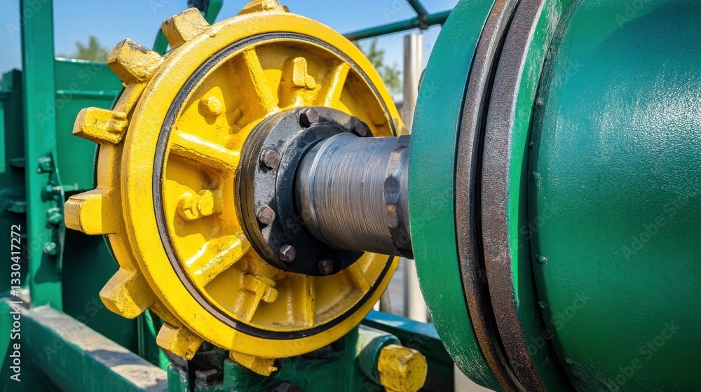 Close-Up View of Vibrant Industrial Equipment Close-Up View of Vibrant Industrial Equipment