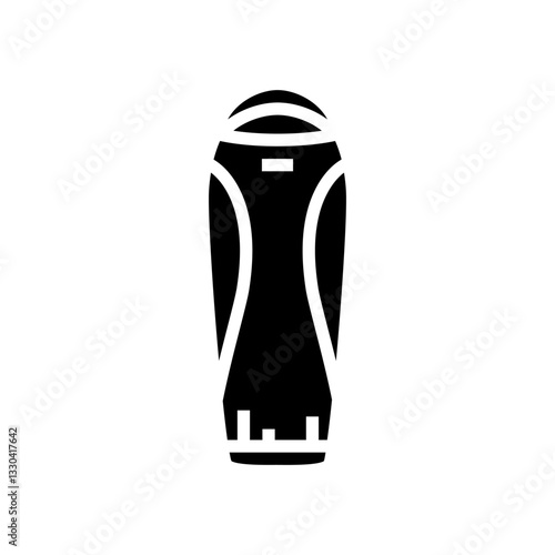 sleeping bag ultralight trekking glyph icon vector illustration