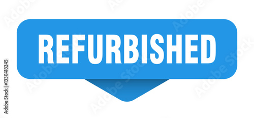 refurbished sticker. refurbished sign on transparent background