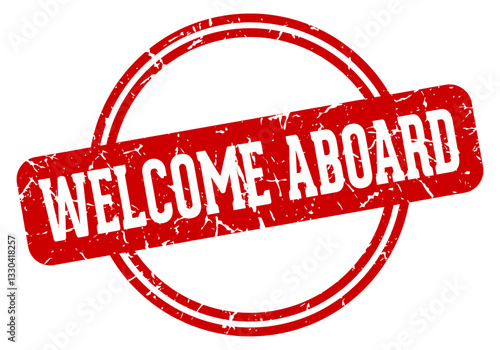 welcome aboard stamp