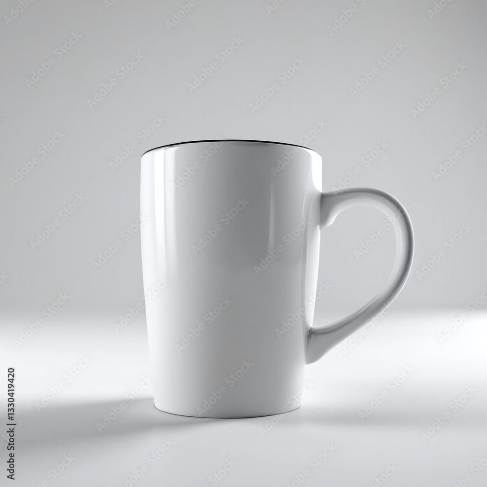 Obraz premium white cup on white background