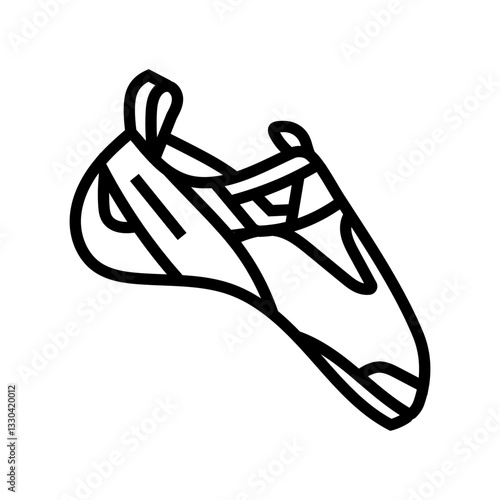 climbing shoes footwear tourism line icon vector illustration