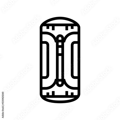 compression sack ultralight hiking line icon vector illustration
