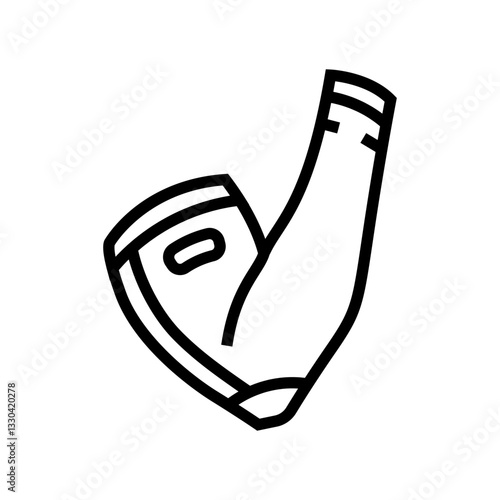 compression sleeve recovery wellness line icon vector illustration