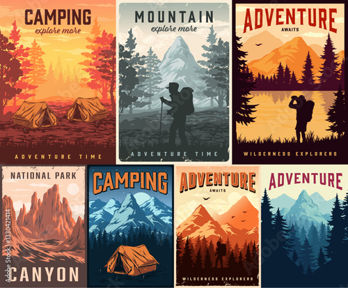 Adventure awaits with outdoor exploration posters