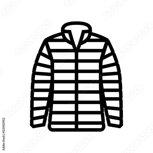 insulated jacket ultralight hiking line icon vector illustration