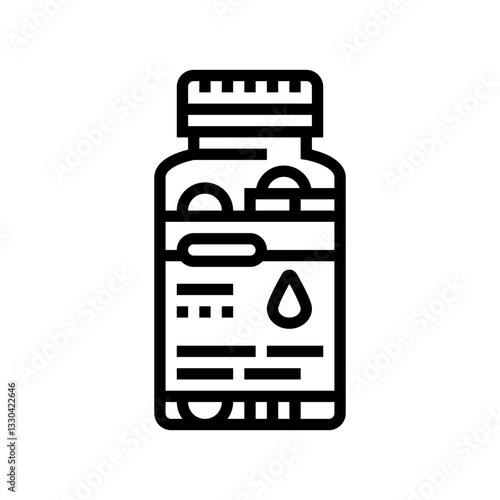 purification tablets water ultralight trekking line icon vector illustration