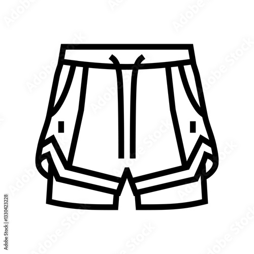 shorts running accessories line icon vector illustration