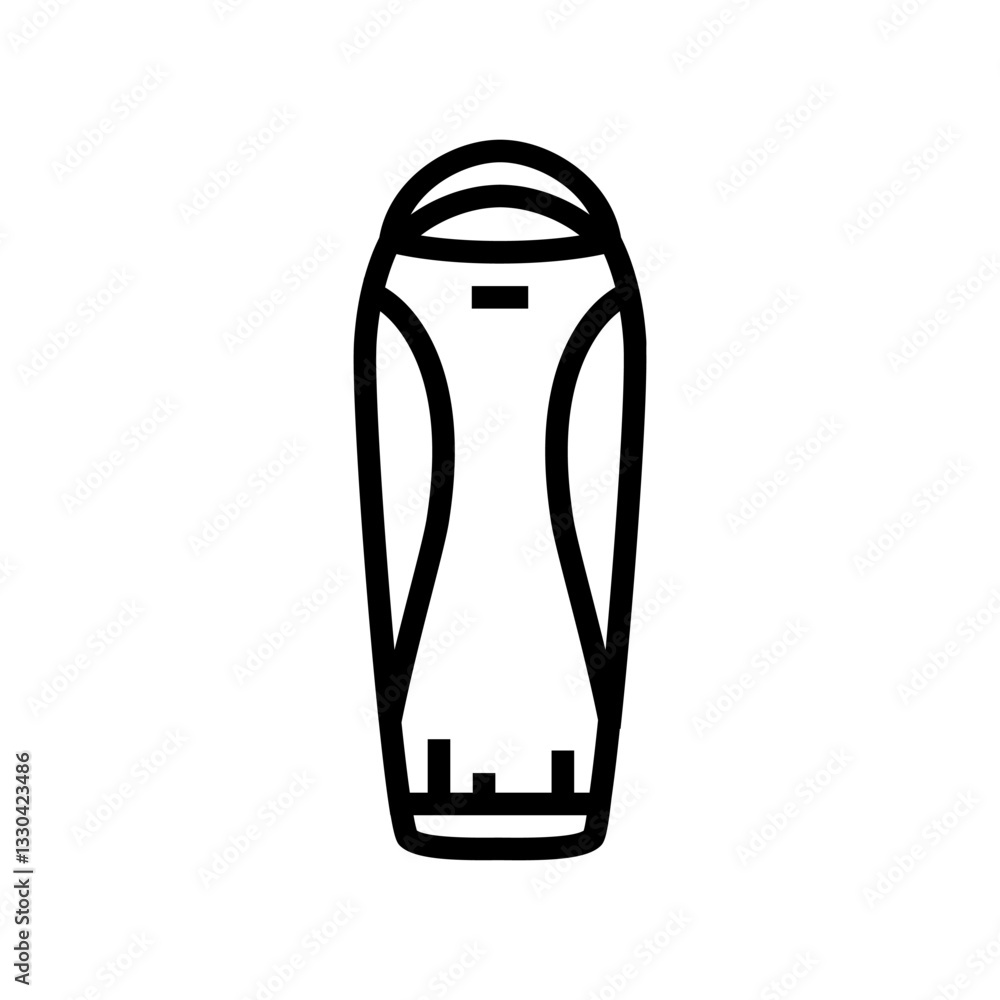 sleeping bag ultralight trekking line icon vector illustration sleeping bag ultralight trekking line icon vector illustration