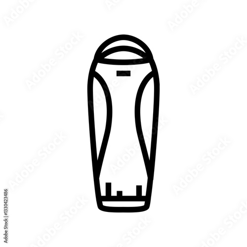 sleeping bag ultralight trekking line icon vector illustration