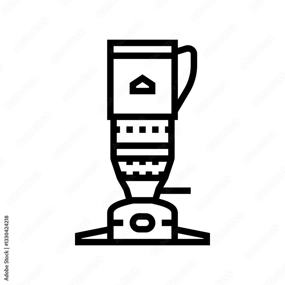 trail gas burner stove line icon vector illustration trail gas burner stove line icon vector illustration