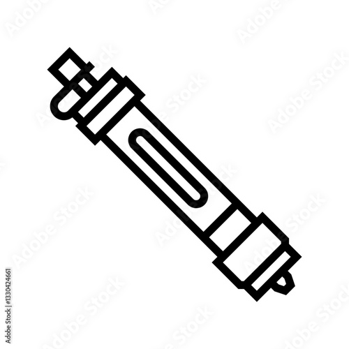 water filter ultralight trekking line icon vector illustration