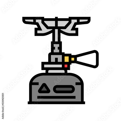 butane gas burner stove color icon vector illustration