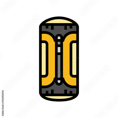 compression sack ultralight hiking color icon vector illustration