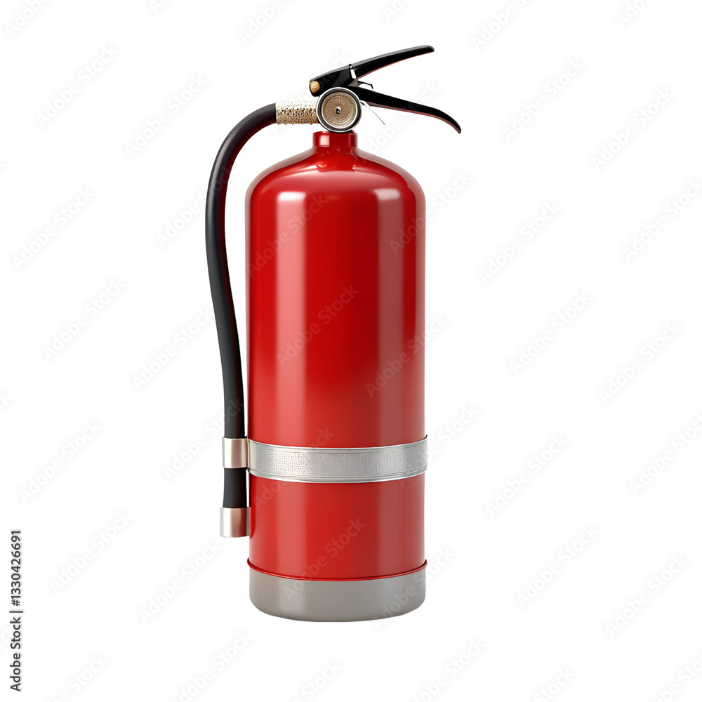 Obraz premium Red Fire Extinguisher, Safety Equipment, Emergency Fire Protection