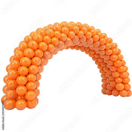 Orange Balloon Arch Decoration for Events and Celebrations