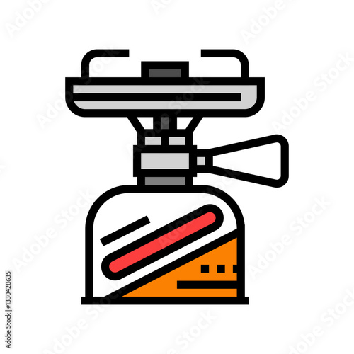 propane gas burner stove color icon vector illustration