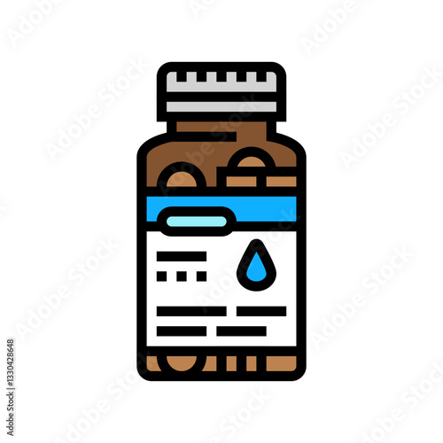 purification tablets water ultralight trekking color icon vector illustration