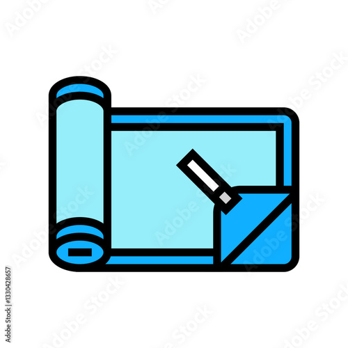 quick dry towel ultralight hiking color icon vector illustration