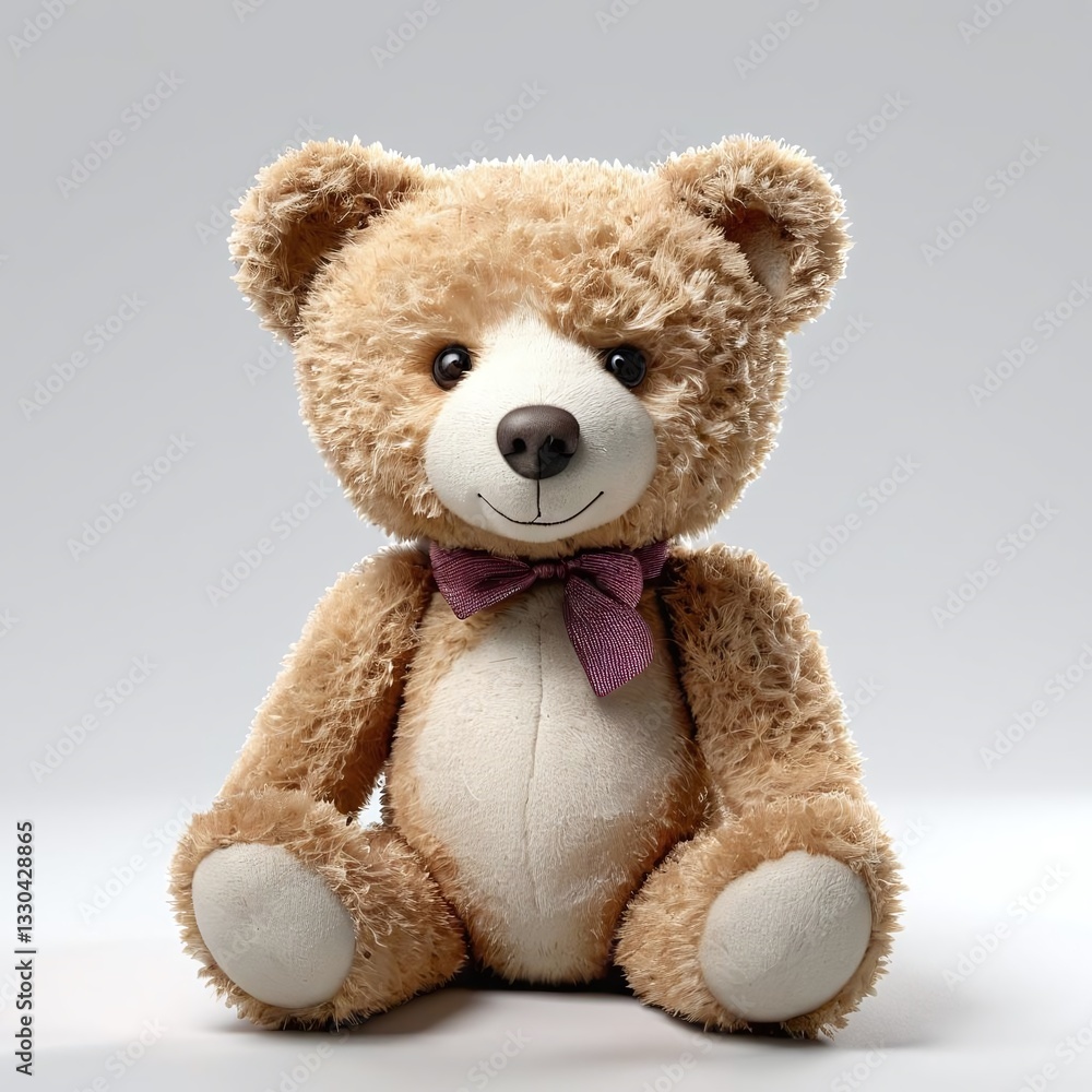 Obraz premium teddy bear with red ribbon